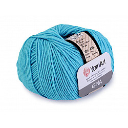 Knitting Yarn Gina / Jeans 50 g - blue azure