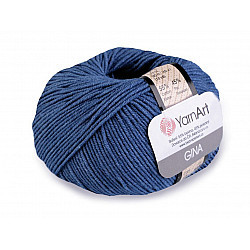 Knitting Yarn Gina / Jeans 50 g - blue