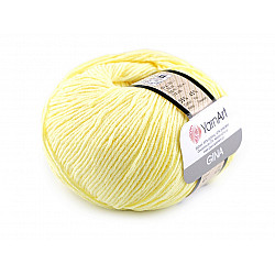 Knitting Yarn Gina / Jeans 50 g - lightest yellow