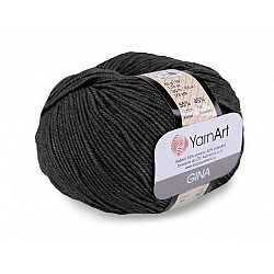 Knitting Yarn Gina / Jeans 50 g - dark grey