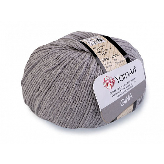 Knitting Yarn Gina / Jeans 50 g - dove grey