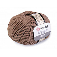 Knitting Yarn Gina / Jeans 50 g - light brown