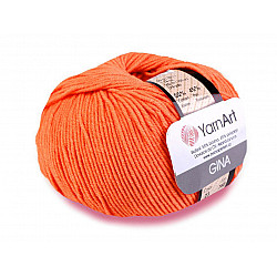 Knitting Yarn Gina / Jeans 50 g - orange