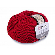 Knitting Yarn Gina / Jeans 50 g - red