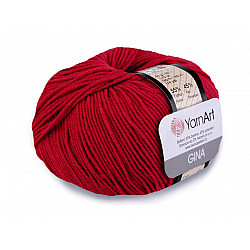 Knitting Yarn Gina / Jeans 50 g - red