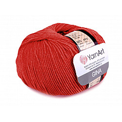 Knitting Yarn Gina / Jeans 50 g - light red