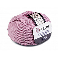 Knitting Yarn Gina / Jeans 50 g - vintage pink