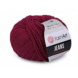 Knitting Yarn Gina / Jeans 50 g - raspberry - dark