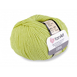 Knitting Yarn Gina / Jeans 50 g - lightgreen