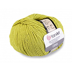 Knitting Yarn Gina / Jeans 50 g - green apple