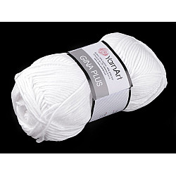 Knitting Yarn Gina / Jeans Plus 100 g - white