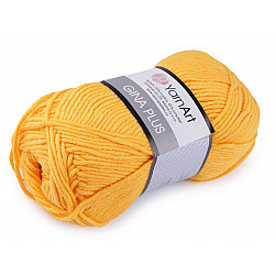 Knitting Yarn Gina / Jeans Plus 100 g - mustard