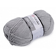 Knitting Yarn Gina / Jeans Plus 100 g - lightgrey