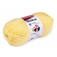 Knitting Yarn Gloria 50 g - white yellow