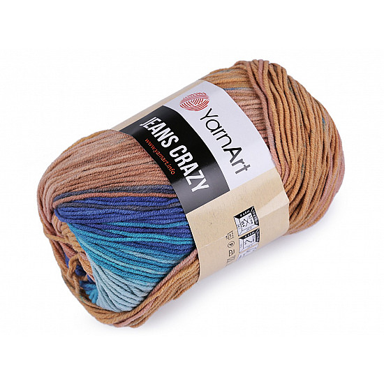 Knitting yarn Jeans Crazy 50 g, lightbeige