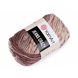 Knitting yarn Jeans Crazy 50 g, darkbeige