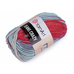 Knitting yarn Jeans Crazy 50 g, forget-me-not blue