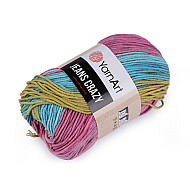 Knitting yarn Jeans Crazy 50 g, light pink