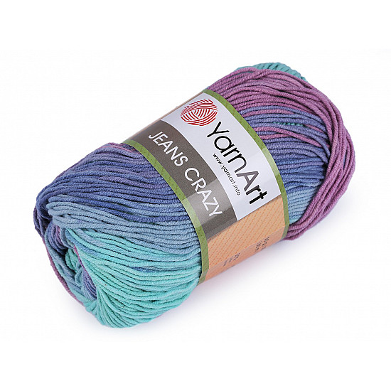 Knitting yarn Jeans Crazy 50 g, mint