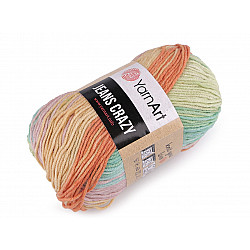 Knitting yarn Jeans Crazy 50 g, green