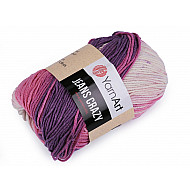 Knitting yarn Jeans Crazy 50 g, violet