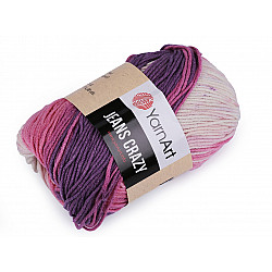 Knitting yarn Jeans Crazy 50 g, violet