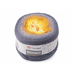 Cotton Knitting Yarn Rosegarden 250 g, grey - yellow