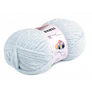 Knitting Chenille Yarn Bambi 100 g, blue ice