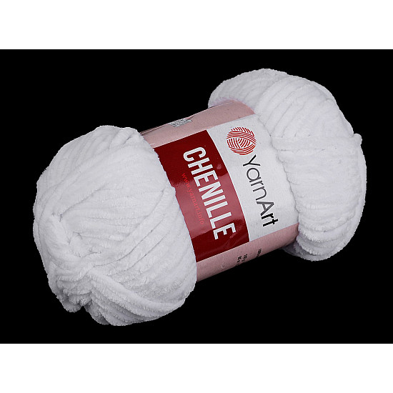 Knitting Yarn 100 g Chenille, white