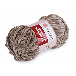 Knitting Yarn 100 g Chenille, beige