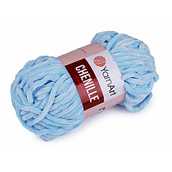 Knitting Yarn 100 g Chenille, forget-me-not blue