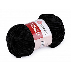 Knitting Yarn 100 g Chenille, black