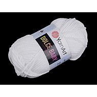 Knitting Chenille Yarn Dolce Baby 50 g, white