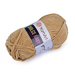 Knitting Chenille Yarn Dolce Baby 50 g, beige