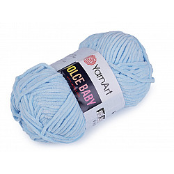 Knitting Chenille Yarn Dolce Baby 50 g, blue ice