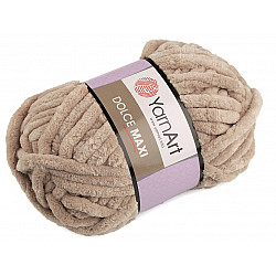 Chenille Knitting Yarn Dolce Maxi 200 g, beige