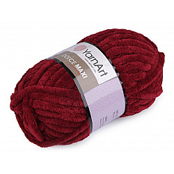 Chenille Knitting Yarn Dolce Maxi 200 g, bordeaux