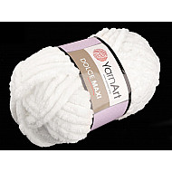 Chenille Knitting Yarn Dolce Maxi 200 g, cream lightest