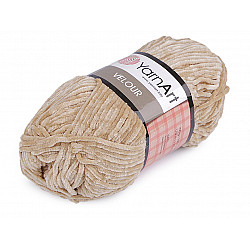 Knitting Yarn Velour 100 g, beige camel