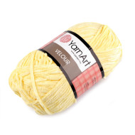 Knitting Yarn Velour 100 g, white yellow