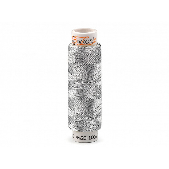 Metallic Thread Elisabeth 1; 100 m, silver