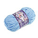 Knitted chenille yarn Alize Velluto 100 g, baby blue