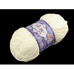 Knitted chenille yarn Alize Velluto 100 g, creamy light