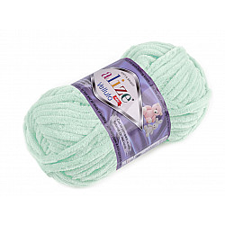 Knitted chenille yarn Alize Velluto 100 g, mint