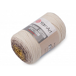 Twisted Knitting Yarn Macrame Cotton Spectrum 250 g, ecru light