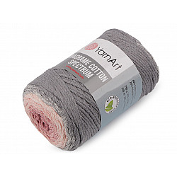 Twisted Knitting Yarn Macrame Cotton Spectrum 250 g, grey