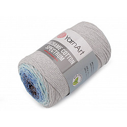 Twisted Knitting Yarn Macrame Cotton Spectrum 250 g, very light grey