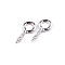 Screw Eye Hook 10 mm, silver, 50 pc.