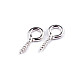 Screw Eye Hook 10 mm, silver, 50 pc.