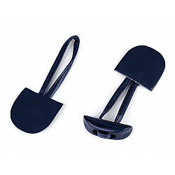 Duffle Coat / Toggle Horn Button Fastener, blue-grey, 2 pr.